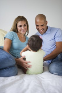 Young family with small girl (12-18 months).