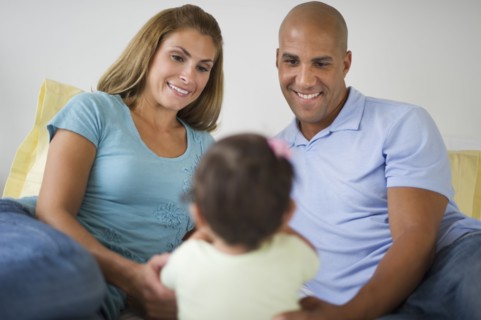 Young family with small girl (12-18 months).