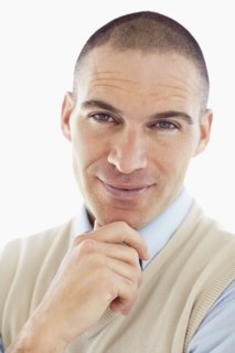 Portrait of attractive mod adult man . Photo : Momentimages