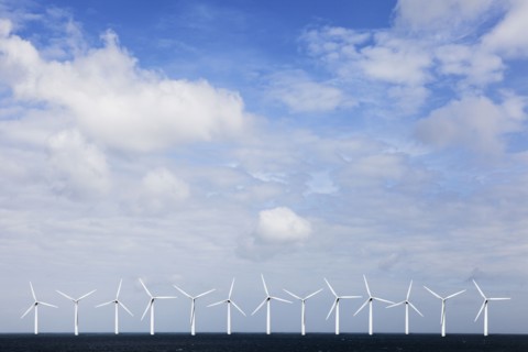 Wind turbines at sea. Photo : Jon Boyes
