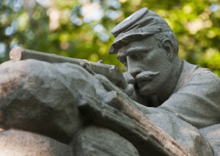 USA, Pennsylvania, Gettysburg, Statue of soldier. Photo : Chris Grill
