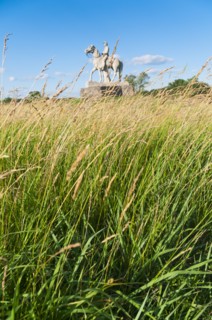 USA, Pennsylvania, Gettysburg, Cemetery Ridge, grassy field. Photo : Chris Grill