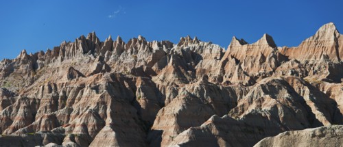 USA, South Dakota, Mountains in Badlands National Park.