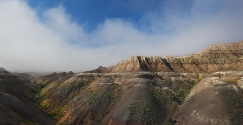 USA, South Dakota, Mountains in Badlands National Park.