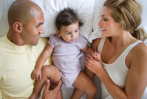 Young family with small girl (12-18 months).
