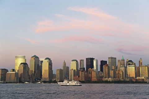 USA, New York State, New York City, World Financial Center at dusk. Photo : fotog