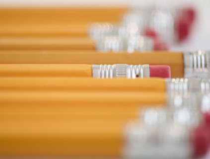 Row of pencils. Photo : Jamie Grill