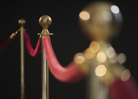 Rope barrier at red carpet event. Photo : Jamie Grill