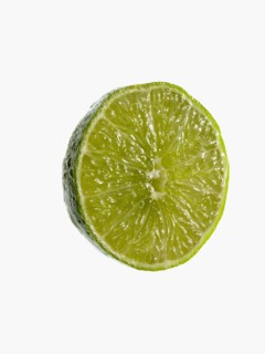 Studio shot of cross section of lime. Photo : David Arky