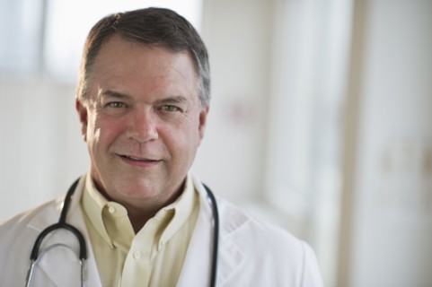 USA, New Jersey, Jersey City, Portrait of doctor with stethoscope.