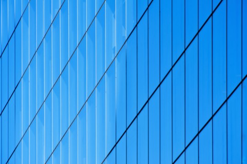 USA, New York, New York City, Windows of office block.