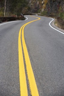 USA, New York, Bear Mountain, winding road. Photo : fotog