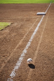 USA, California, Ladera Ranch, baseball diamond.