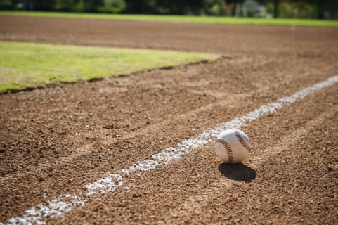 USA, California, Ladera Ranch, baseball diamond.