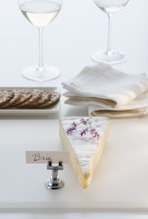 Brie and white wine.