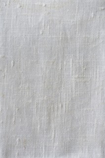 Linen tablecloth.