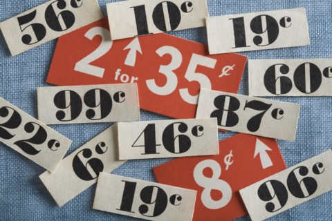 Close up of price tags. Photo : Kristin Lee