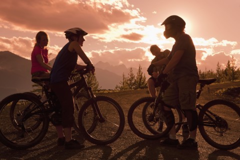 Mountain biking with friends