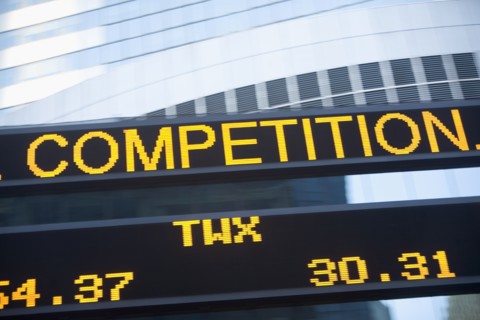 USA, New York State, New York City, Times Square, Stock Quotron, close-up. Photo : fotog