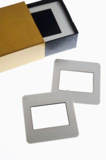 Close up of slides and on light box.