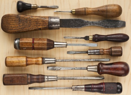 Selection of old screwdrivers.