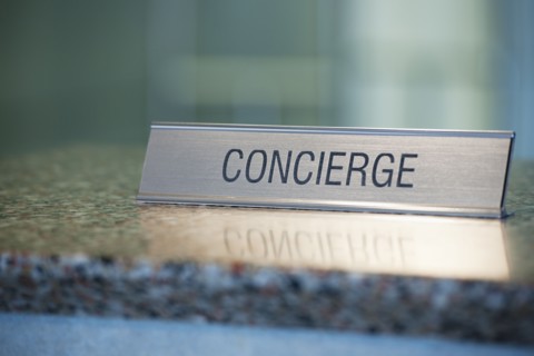 Concierge nameplate.