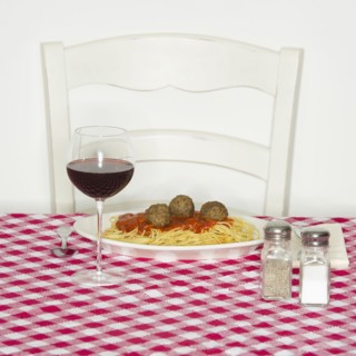 Spaghetti with meatballs.