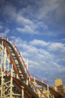 USA, New York City, Coney Island, rollercoaster. Photo : Shawn O'Connor