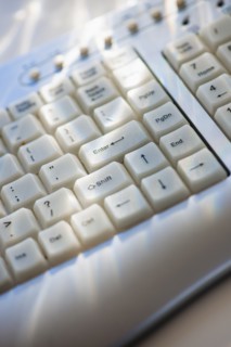 Studio shot of computer keyboard.