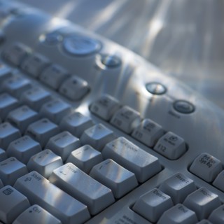Studio shot of computer keyboard.