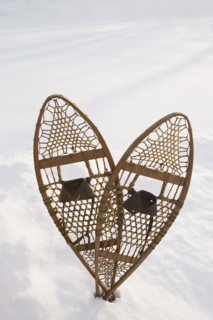 USA, New Jersey, Pair of snowshoe. Photo: Chris Hackett