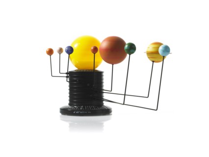 Solar system model on white background. Photo: David Arky