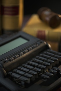 Stenograph machine. Photo : Daniel Grill