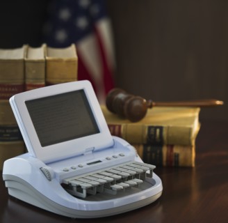 Stenograph machine. Photo : Daniel Grill