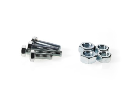 Studio shot of bolts and nuts. Photo : David Arky