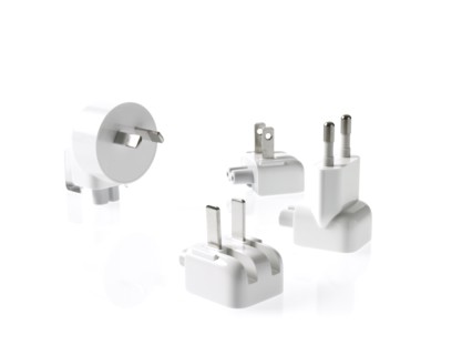 Plugs on white background. Photo : David Arky