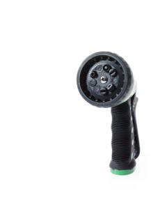 Studio shot of garden hose nozzle. Photo : David Arky