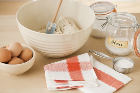 Dough in bowl.
