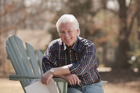 USA, Virginia, Richmond, portrait of senior man in adirondack chair. Photo : Mark Edward Atkinson