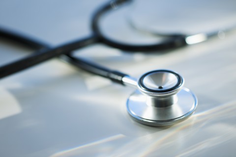 Close up of stethoscope.