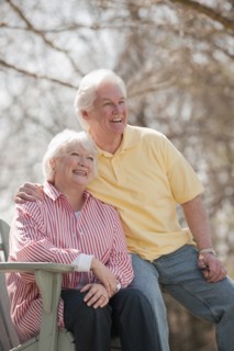 USA, Virginia, Richmond, portrait of senior couple in park. Photo: Mark Edward Atkinson