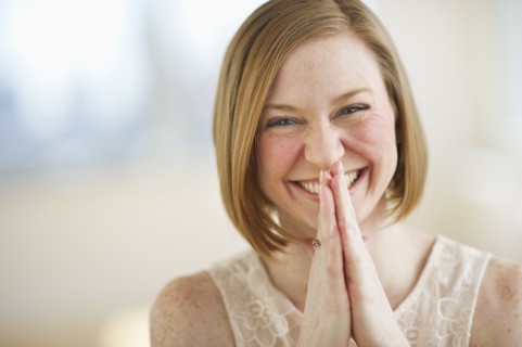 Portrait of mid adult woman smiling.
