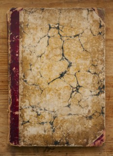 Close up of antique book cover.