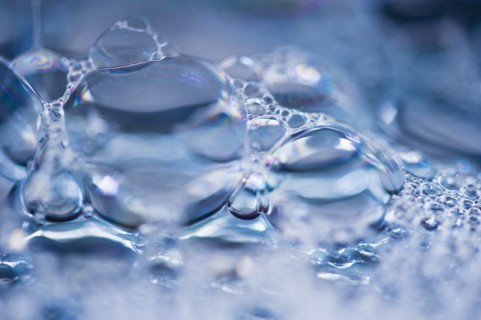 Close up of soap bubbles.