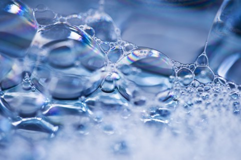 Close up of soap bubbles.