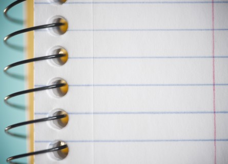 Studio shot of spiral notebook. Photo: Jamie Grill Photography