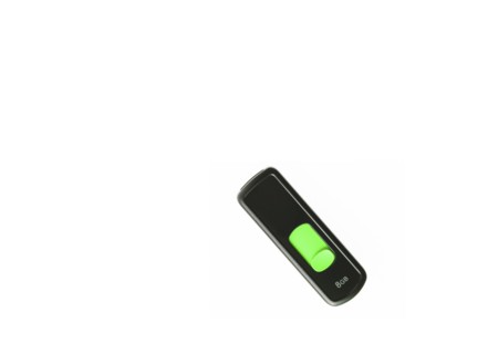 Studio shot of USB flash drive. Photo : David Arky