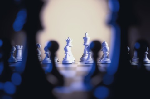 Pawns on chess board. Photo : Antonio M. Rosario