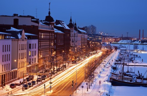 Finland, Helsinki, Pohjoisesplanadi Street. Photo : Henryk Sadura