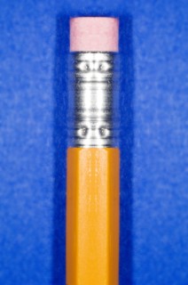 Close-up of pencil with eraser. Photo : Antonio M. Rosario